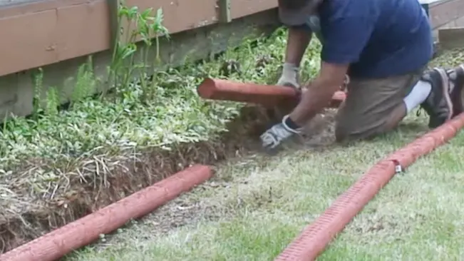 How to Install Landscape Timbers laying first layer