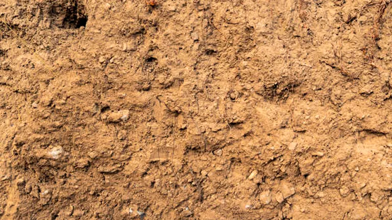 Close-up view of rich, textured soil ideal for a raised bed vegetable garden