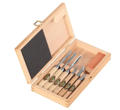 Schaaf Tools Schaaf Wood Carving Tools, 7pc Expansion Chisel Set with  Canvas Case
