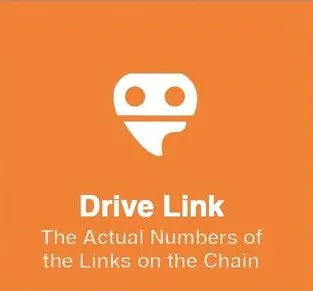 Icon and text explaining ‘Drive Link’ as the number of links on a chain, on an orange background