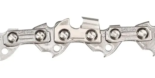 a segment of a low profile (low pro) chainsaw chain