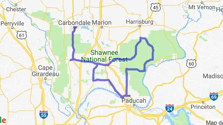 Unique Location of Shawnee National Forest