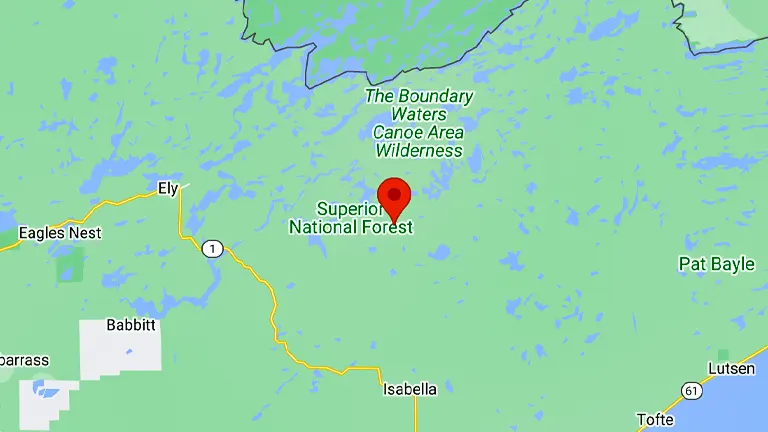 Location of Superior National Forest