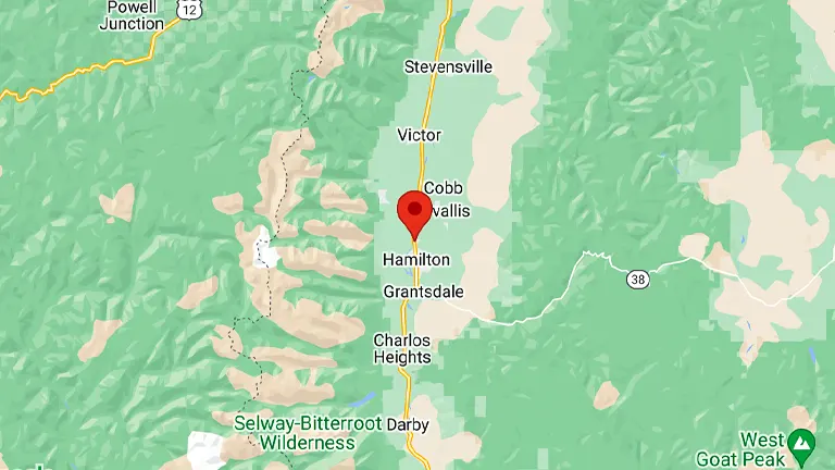 Location of Bitterroot National Forest