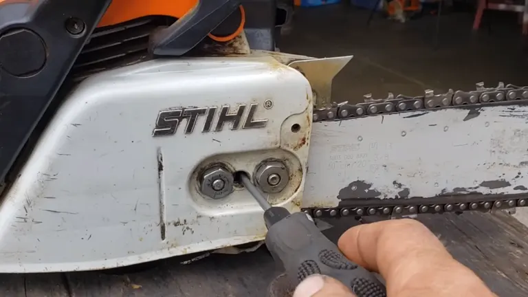 STIHL MS 310 Chainsaw Chain Tensioning and Lubrication