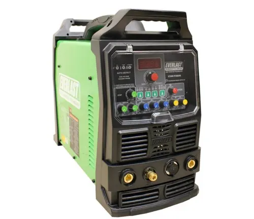 AHP AlphaTIG 203Xi 200 Amp TIG Welding Machine with digital controls and green casing