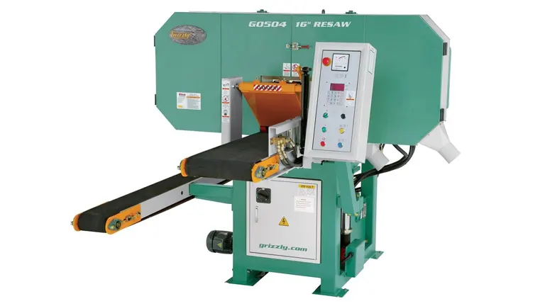 Grizzly G0504 - 16" 30 HP 3-Phase Dual Conveyor Horizontal Resaw Bandsaw