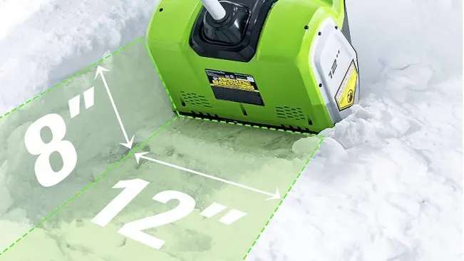 Wide Shoveling Width and Powerful Snow Displacement Greenworks 40V Snow Shovel