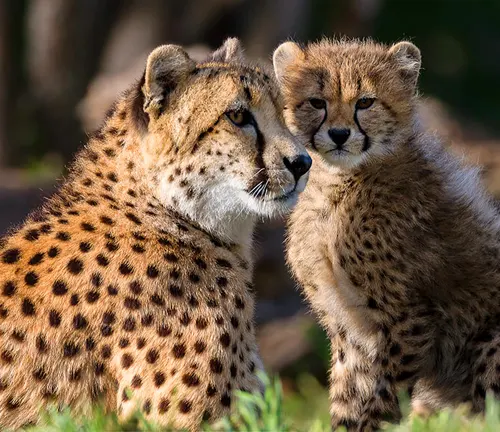 Cheetah cubs in the wild, showcasing the birth and maternal care of Southeast African Cheetahs.