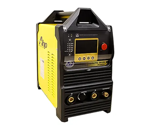AHP arc welder unit with digital display and control knobs
