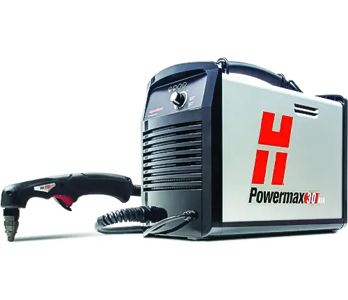 Hypertherm Powermax45 XP plasma cutter with attached cutting torch