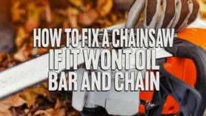 How To Fix A Chainsaw If It Won't Oil The Bar And Chain
