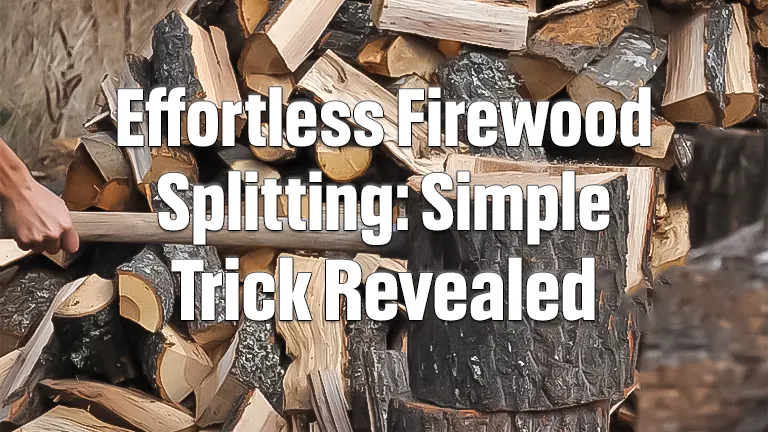 Effortless Firewood Splitting: Simple Trick Revealed