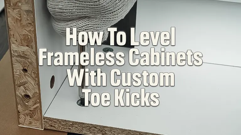 How To Level Frameless Cabinets With Custom Toe Kicks