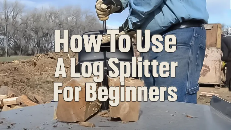 How To Use A Log Splitter: A Beginner's Guide - Forestry.com