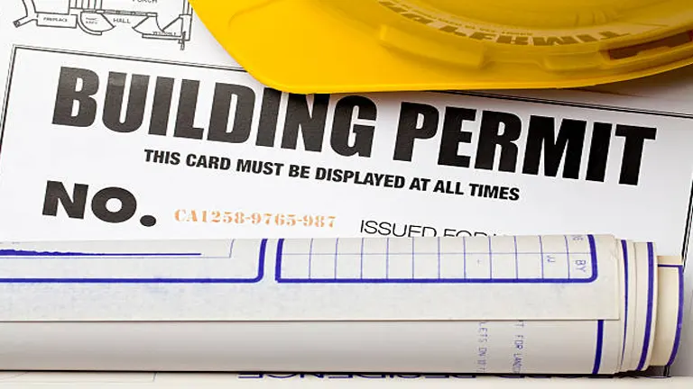 Paper with Building Permit on it 
