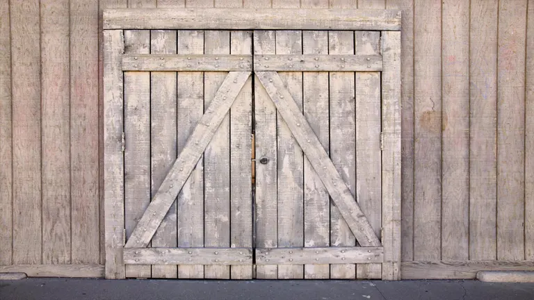 Barn Door made in white wood