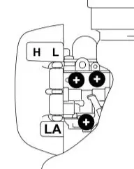 Diagram of STIHL Carburetor with LA on it