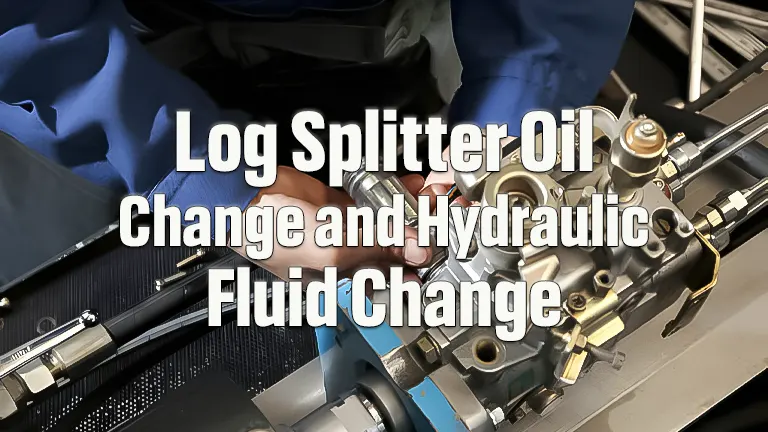 Log Splitter Oil Change and Hydraulic Fluid Change