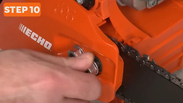 Echo Chainsaw putting bolts by hand