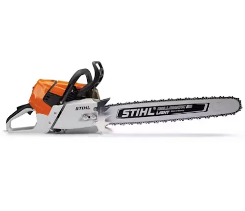 STIHL MS 661 Chainsaw on a white background