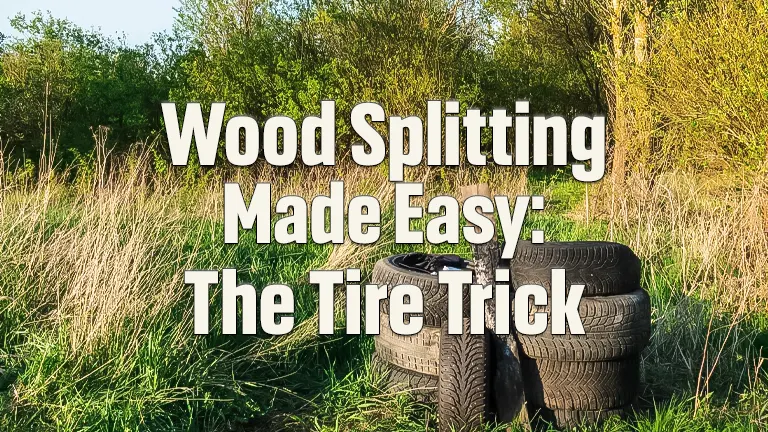 Wood Splitting Made Easy: The Tire Trick