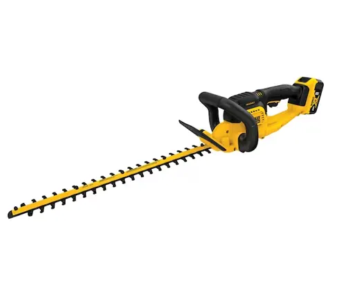 yellow and black electric hedge trimmer