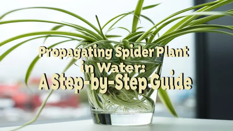 Propagating Spider Plant in Water: A Step-by-Step Guide