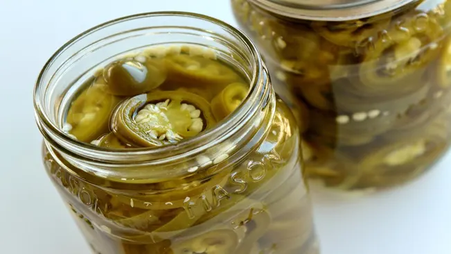 jalapeno being pickled