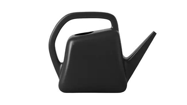 Modern black watering can