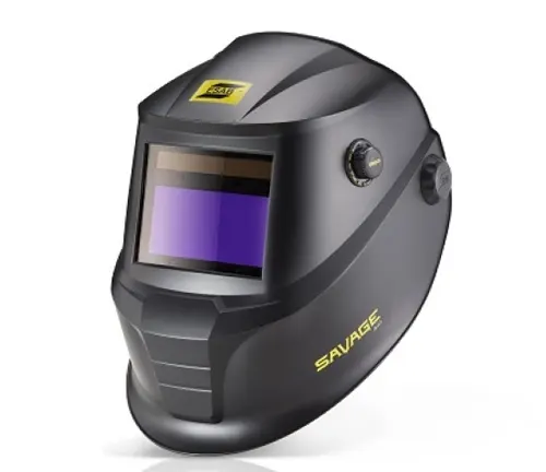 ESAB Savage A40 welding helmet on a white background.