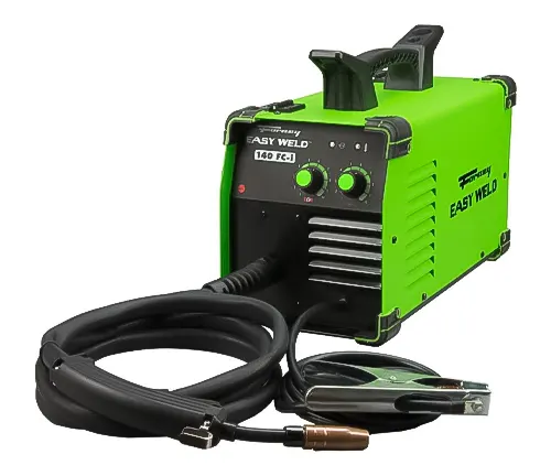 Green Forney Easy Weld 140 FC-i MIG welder with cables and clamp