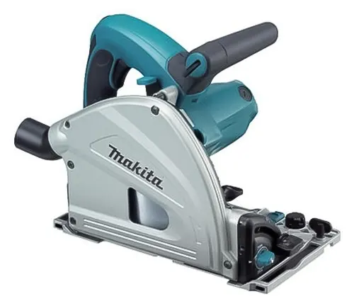 Makita track saw on a neutral background, showcasing an option for budget-conscious buyers