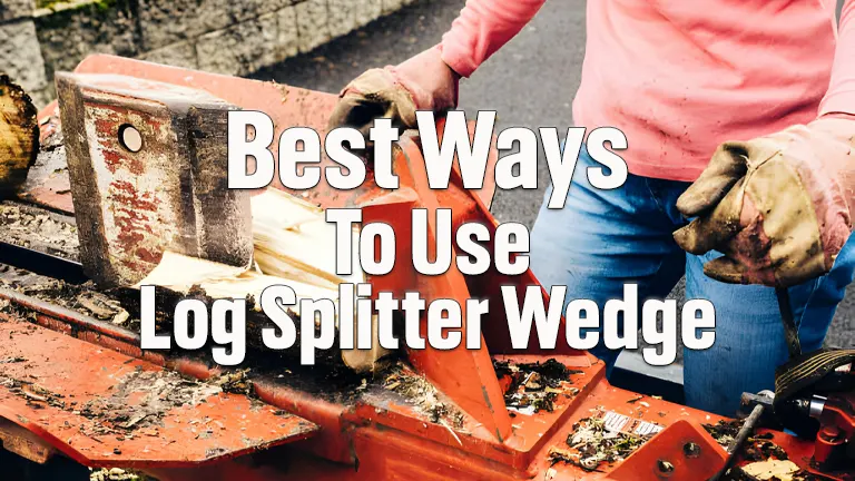 Best Ways to Use Log Splitter Wedge