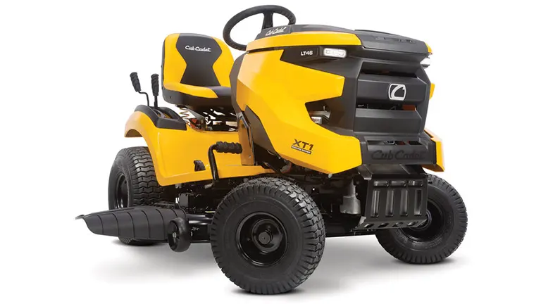 Best Lawn Mower for the Money 2024 - Cub Cadet XT1 Enduro LT 46-Inch Gas Lawn Tractor on a white background