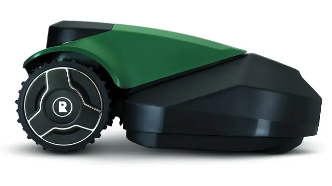 Close up of Robomow RS630 Robotic Mower