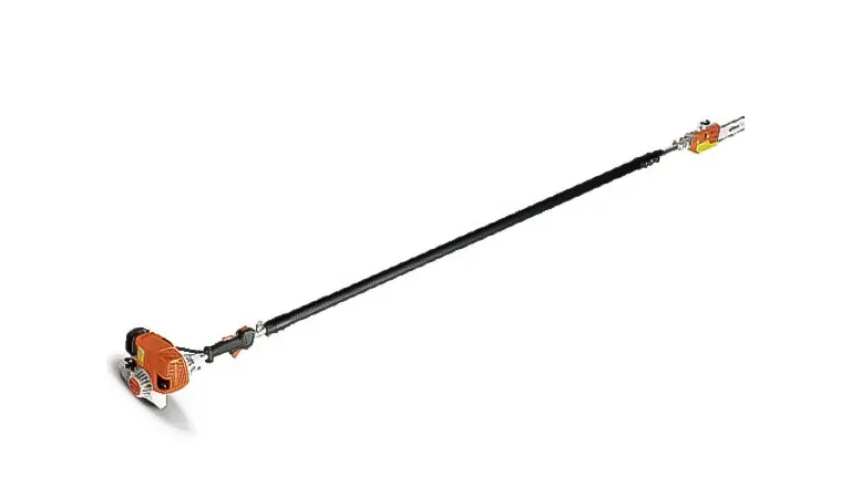 STIHL HT 101 pole saw with an extended black shaft and orange motor housing