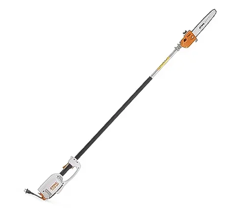 STIHL HT 135 pole saw with extended shaft and mounted cutting head