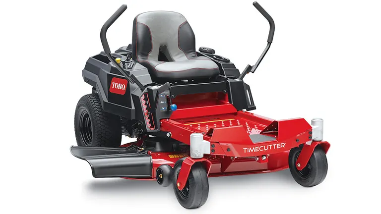 Best Lawn Mower for the Money 2024 - Toro TimeCutter Zero-Turn Riding Mower on a white background