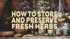 how to store and preserve fresh herbs