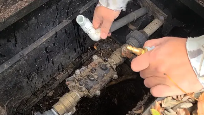 How to Blow Out Your Lawn Sprinkler System Fixing pipe valve