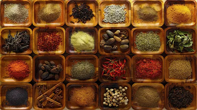 different kinds of spices 