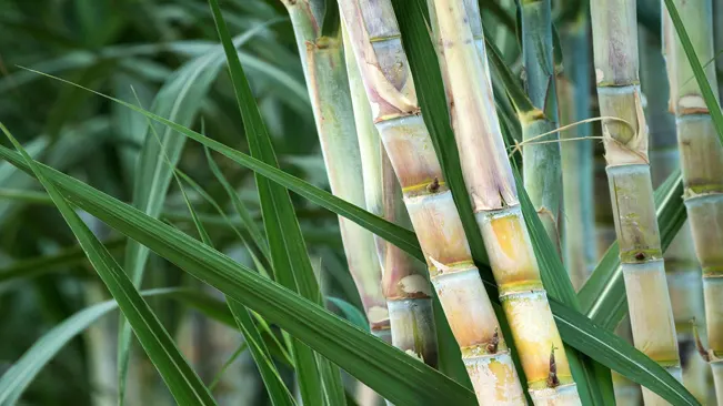sugar cane on its vibrant color