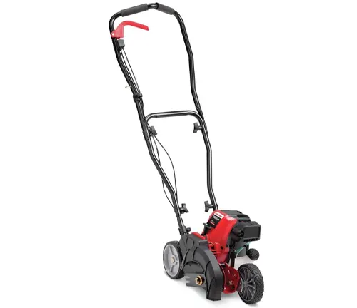 TroyBilt Gas Edger with a long handle on a white background