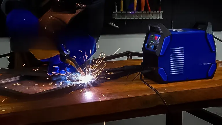 Agilworx 135A Flux Core MIG Welder product with specifications