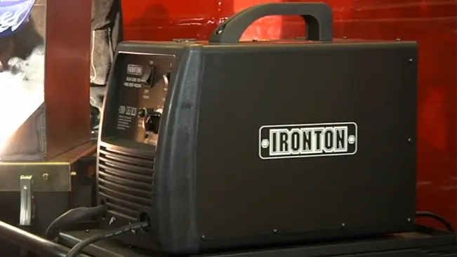 Ironton 125 Flux-Cored Welder placed on a workbench.