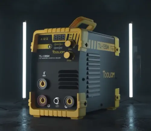 Tooliom TL-135M welder showcased with ambient lighting.