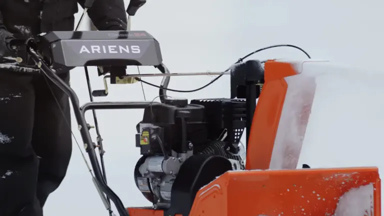 Person pushing the Ariens Classic Snow Blower