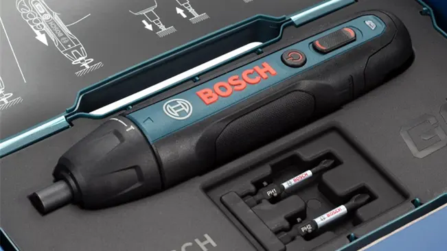 Bosch Go Smart Screwdriver with bits in case.