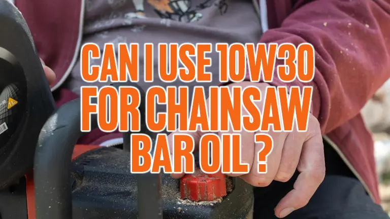 Can I Use 10w30 For Chainsaw Bar Oil?
